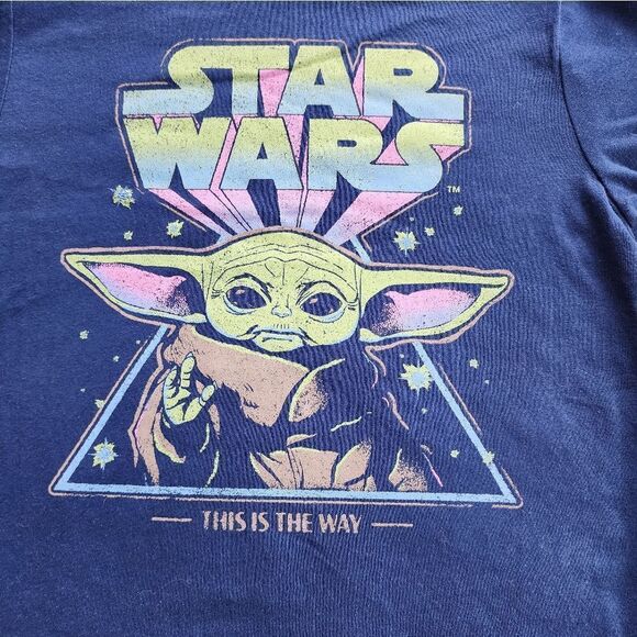 NWT BOY'S Star Wars short sleeve T-Shirt "This Is The Way" Baby Yoda size xs4/5 - Picture 2 of 5